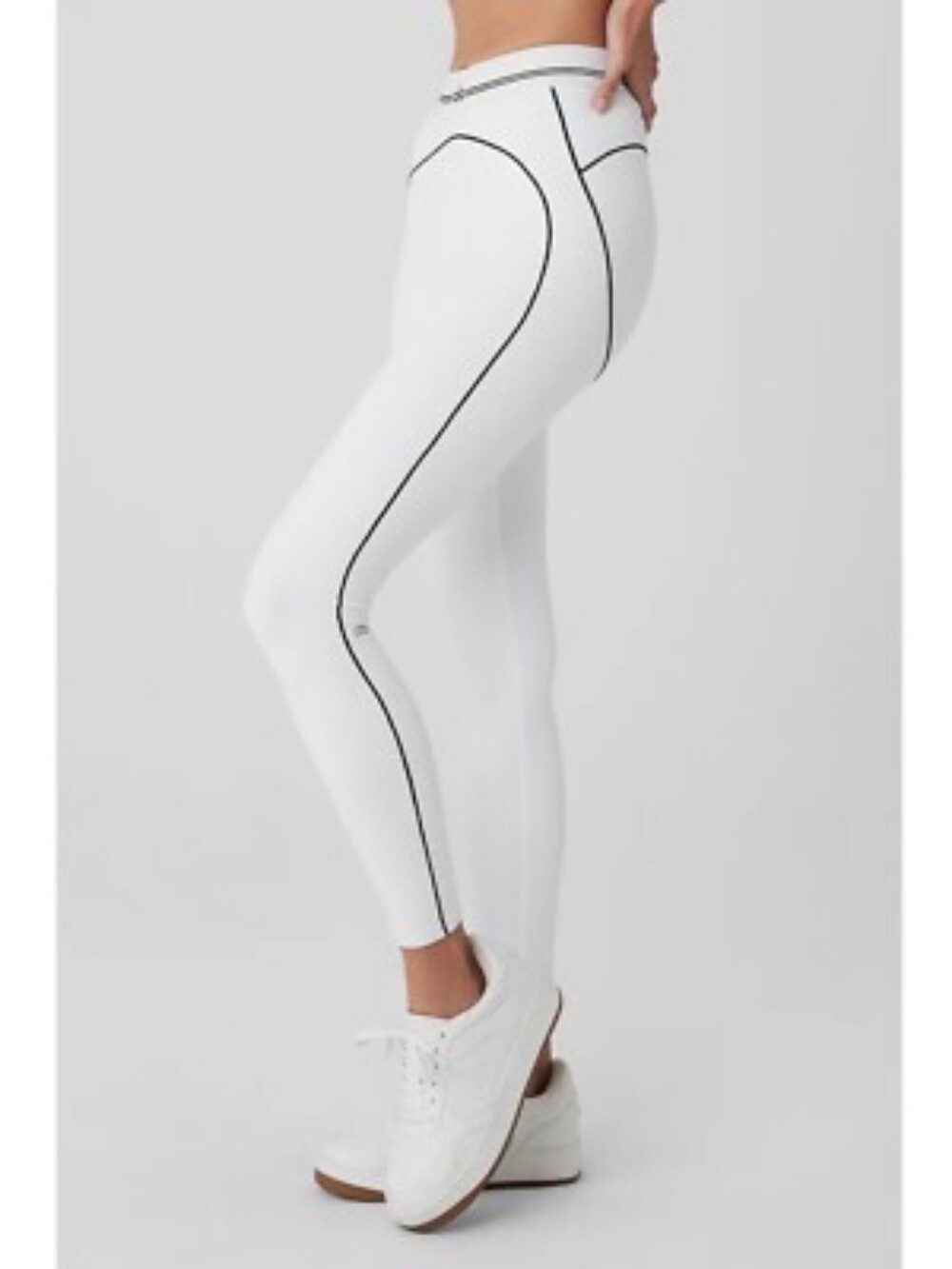 ALO Yoga White Airbrush High-Waist Heart Throb Leggings - Picture 3 of 11